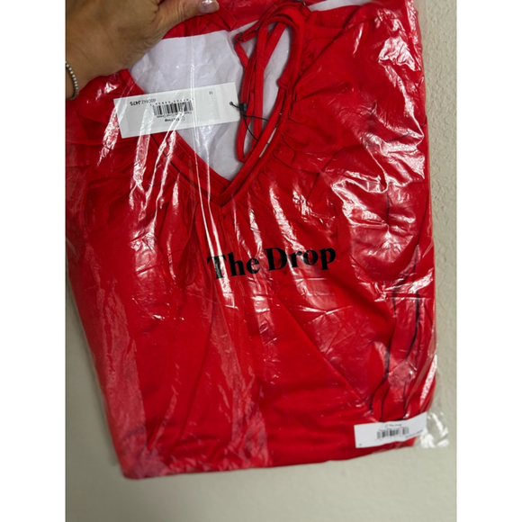 Women's The Drop Fiesta Size Cowl Dress Red Size M - Picture 8 of 8